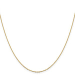 Leslie's 14K 1mm Diamond-Cut Open Long Link Cable Chain - 16 inch