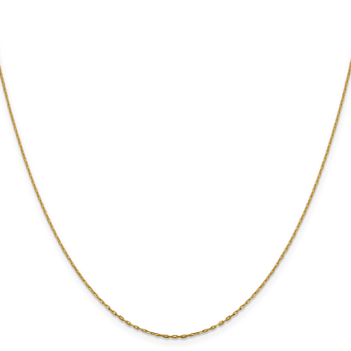 Leslie's 14K 1mm Diamond-Cut Open Long Link Cable Chain - 16 inch