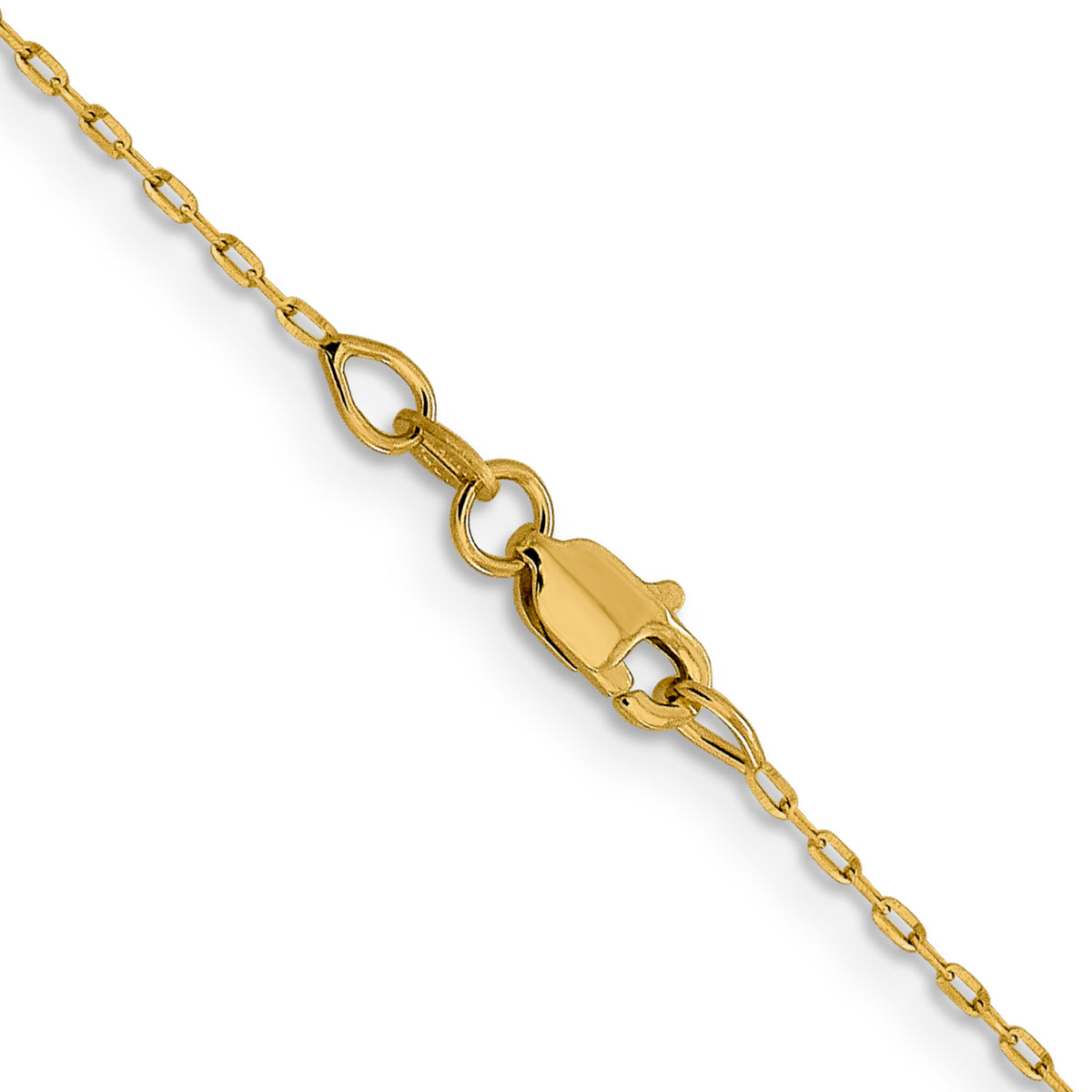 Leslie's 14K 1mm Diamond-Cut Open Long Link Cable Chain - 16 inch