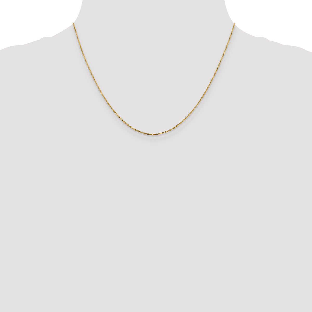 Leslie's 14K 1mm Diamond-Cut Open Long Link Cable Chain - 18 inch