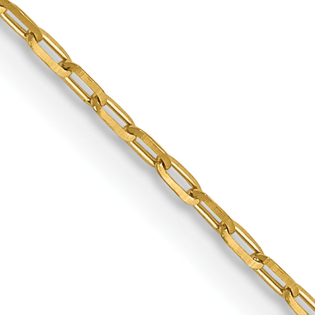 Leslie's 14K 1mm Diamond-Cut Open Long Link Cable Chain - 16 inch