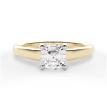 Adriana Asscher Cut Lab Grown Diamond 18Kt Yellow Gold Engagement Ring