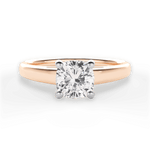 Adriana Cushion Cut Lab Grown Diamond 18Kt Rose Gold Engagement Ring