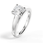 Adriana Cushion Cut Lab Grown Diamond 14Kt White Gold Engagement Ring - View 4