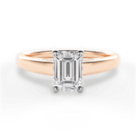 Adriana Emerald Cut Lab Grown Diamond 18Kt Rose Gold Engagement Ring