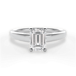 Adriana Emerald Cut Lab Grown Diamond 18Kt White Gold Engagement Ring