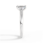 Adriana Emerald Cut Lab Grown Diamond Platinum Engagement Ring - View 2