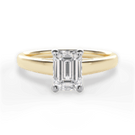 Adriana Emerald Cut Lab Grown Diamond 18Kt Yellow Gold Engagement Ring