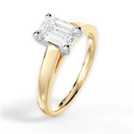 Adriana Emerald Cut Lab Grown Diamond 18Kt Yellow Gold Engagement Ring - View 4