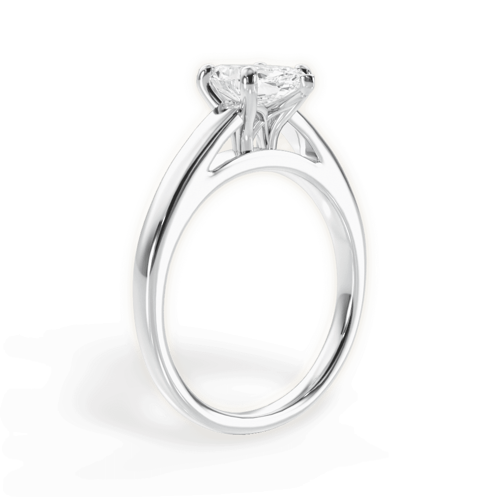 Adriana Marquise Cut Lab Grown Diamond 14Kt White Gold Engagement Ring - View 2
