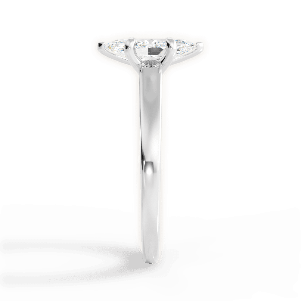 Adriana Marquise Cut Lab Grown Diamond 14Kt White Gold Engagement Ring - View 3
