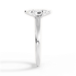 Adriana Marquise Cut Lab Grown Diamond 18Kt White Gold Engagement Ring - View 3