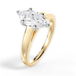 Adriana Marquise Cut Lab Grown Diamond 18Kt Yellow Gold Engagement Ring - View 2