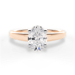 Adriana Oval Cut Lab Grown Diamond 18Kt Rose Gold Engagement Ring