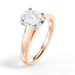 Adriana Oval Cut Lab Grown Diamond 18Kt Rose Gold Engagement Ring - View 4