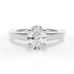 Adriana Oval Cut Lab Grown Diamond Platinum Engagement Ring