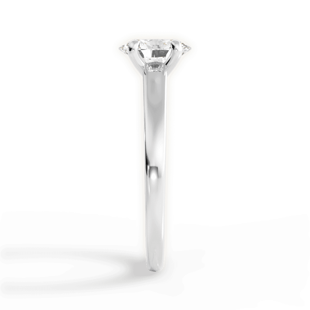 Adriana Oval Cut Lab Grown Diamond 18Kt White Gold Engagement Ring - View 2