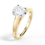 Adriana Oval Cut Lab Grown Diamond 18Kt Yellow Gold Engagement Ring - View 4