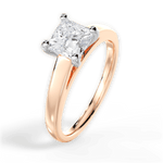 Adriana Princess Cut Lab Grown Diamond 18Kt Rose Gold Engagement Ring - View 4