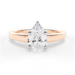 Adriana Pear Cut Lab Grown Diamond 18Kt Rose Gold Engagement Ring