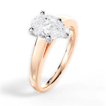 Adriana Pear Cut Lab Grown Diamond 18Kt Rose Gold Engagement Ring - View 2