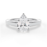 Adriana Pear Cut Lab Grown Diamond 18Kt White Gold Engagement Ring
