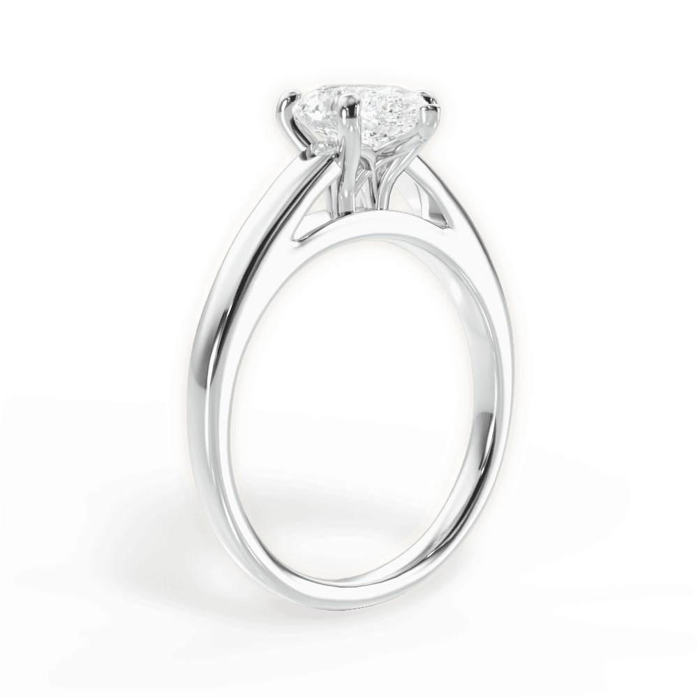 Adriana Pear Cut Lab Grown Diamond 18Kt White Gold Engagement Ring - View 3
