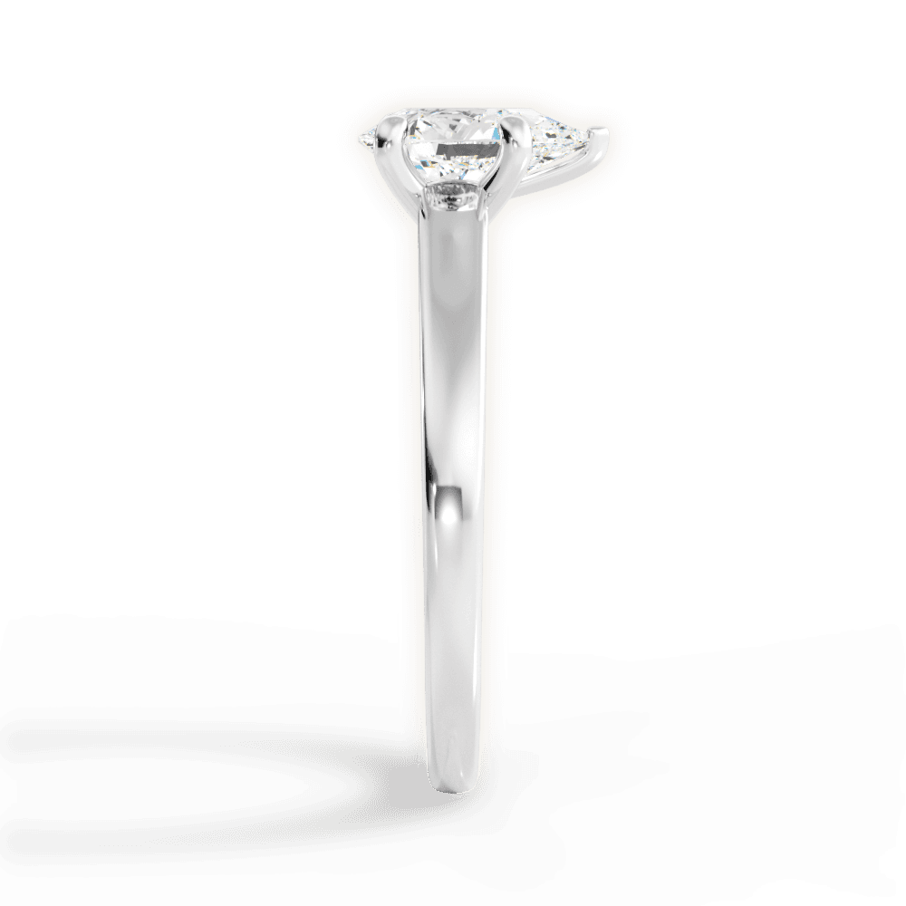 Adriana Pear Cut Lab Grown Diamond 18Kt White Gold Engagement Ring - View 2