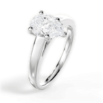 Adriana Pear Cut Lab Grown Diamond 14Kt White Gold Engagement Ring - View 4