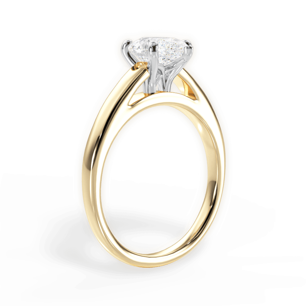Adriana Pear Cut Lab Grown Diamond 18Kt Yellow Gold Engagement Ring - View 2