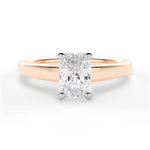 Adriana Radiant Cut Lab Grown Diamond 18Kt Rose Gold Engagement Ring