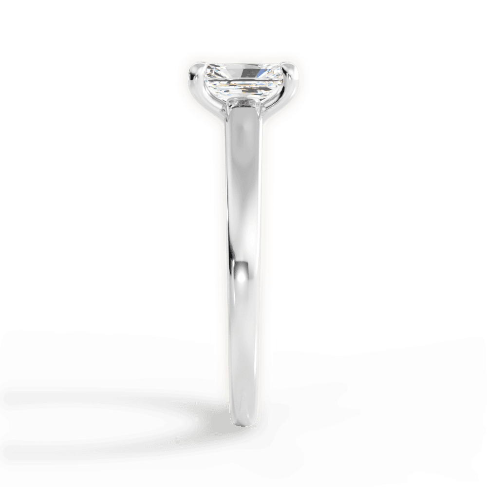 Adriana Radiant Cut Lab Grown Diamond 18Kt White Gold Engagement Ring - View 3