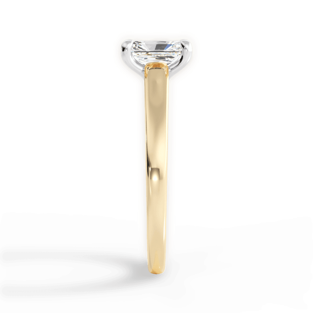Adriana Radiant Cut Lab Grown Diamond 18Kt Yellow Gold Engagement Ring - View 3