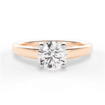 Adriana Round Cut Lab Grown Diamond 18Kt Rose Gold Engagement Ring