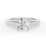 Adriana Round Cut Lab Grown Diamond Platinum Engagement Ring