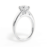 Adriana Round Cut Lab Grown Diamond 18Kt White Gold Engagement Ring - View 3