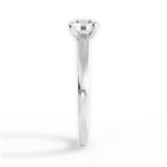 Adriana Round Cut Lab Grown Diamond 18Kt White Gold Engagement Ring - View 4