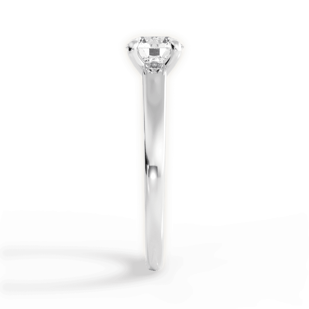 Adriana Round Cut Lab Grown Diamond 18Kt White Gold Engagement Ring - View 4