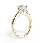 Adriana Round Cut Lab Grown Diamond 18Kt Yellow Gold Engagement Ring - View 2