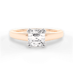 Anna Asscher Cut Lab Grown Diamond 18Kt Rose Gold Engagement Ring