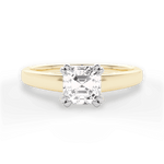 Anna Asscher Cut Lab Grown Diamond 18Kt Yellow Gold Engagement Ring