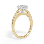 Anna Asscher Cut Lab Grown Diamond 18Kt Yellow Gold Engagement Ring - View 2