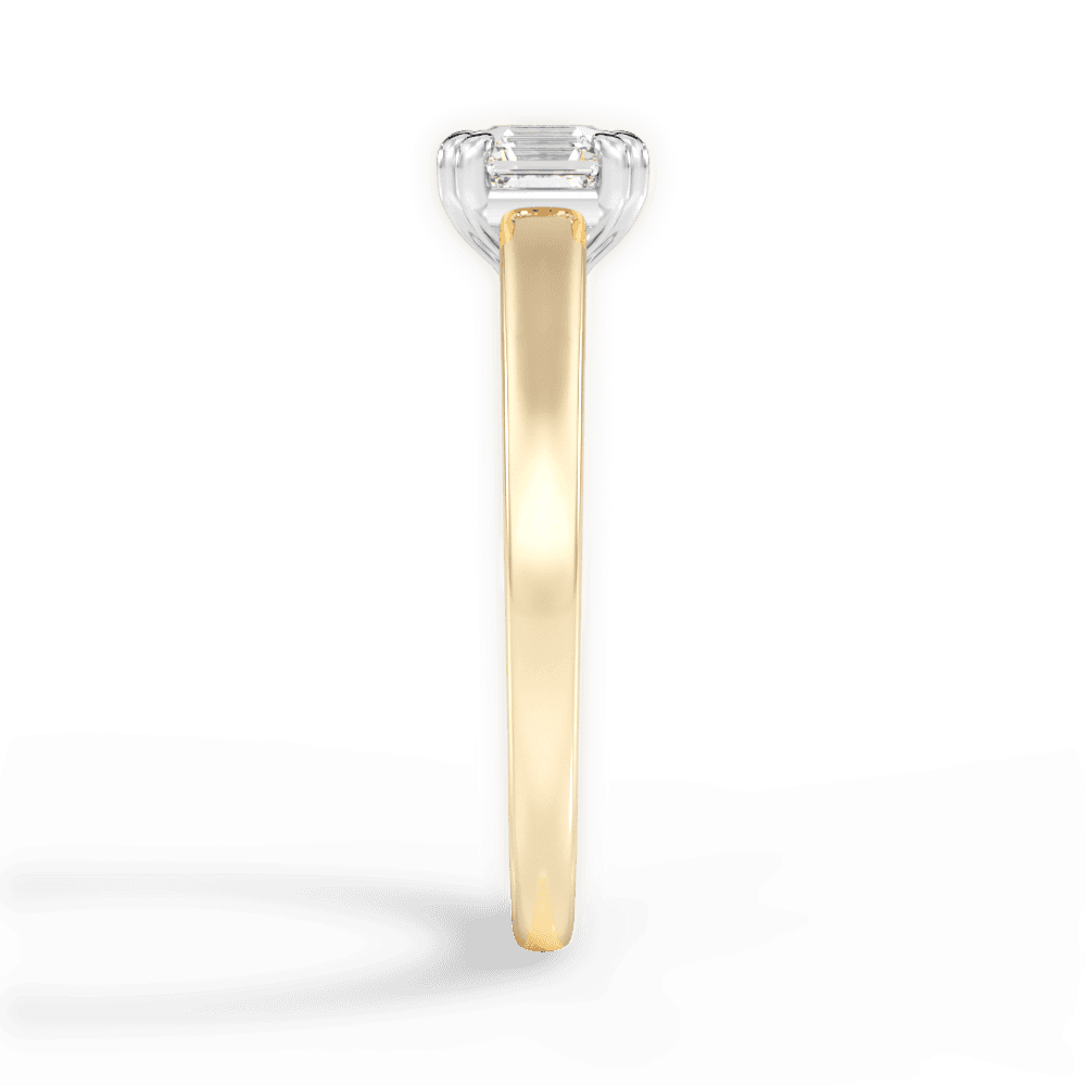 Anna Asscher Cut Lab Grown Diamond 18Kt Yellow Gold Engagement Ring - View 3