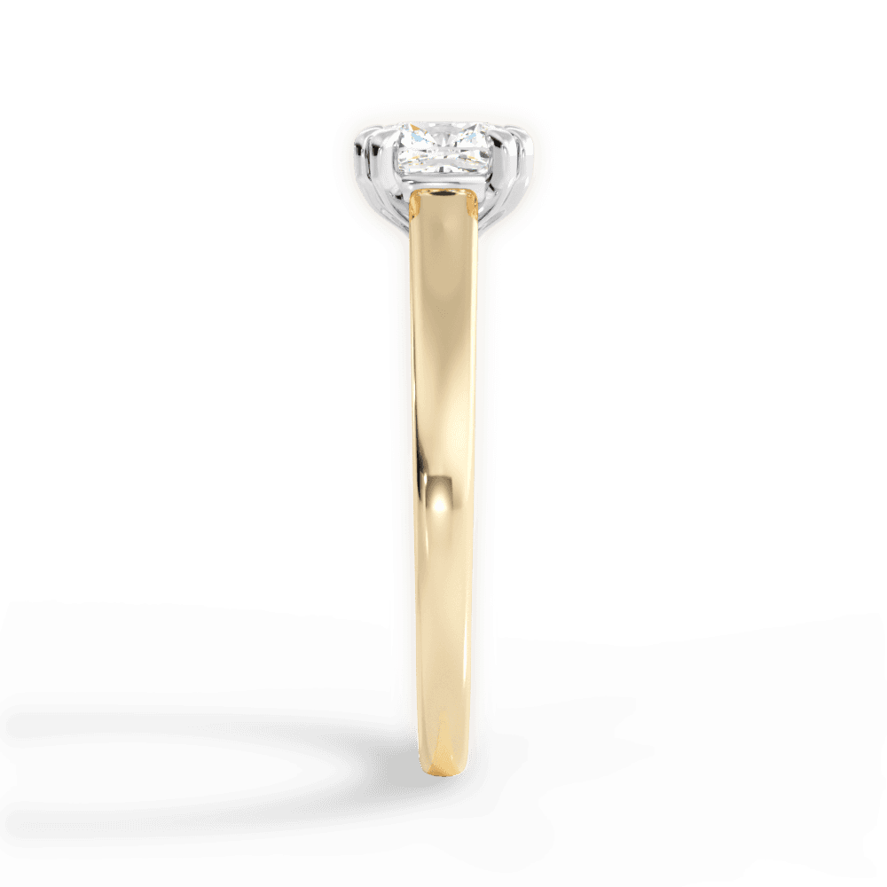 Anna Cushion Cut Lab Grown Diamond 18Kt Yellow Gold Engagement Ring - View 2