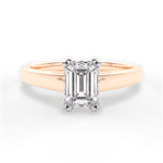 Anna Emerald Cut Lab Grown Diamond 18Kt Rose Gold Engagement Ring