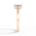 Anna Emerald Cut Lab Grown Diamond 18Kt Rose Gold Engagement Ring - View 4