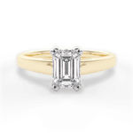 Anna Emerald Cut Lab Grown Diamond 18Kt Yellow Gold Engagement Ring