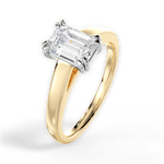 Anna Emerald Cut Lab Grown Diamond 18Kt Yellow Gold Engagement Ring - View 3