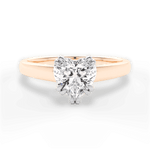 Anna Heart Cut Lab Grown Diamond 18Kt Rose Gold Engagement Ring