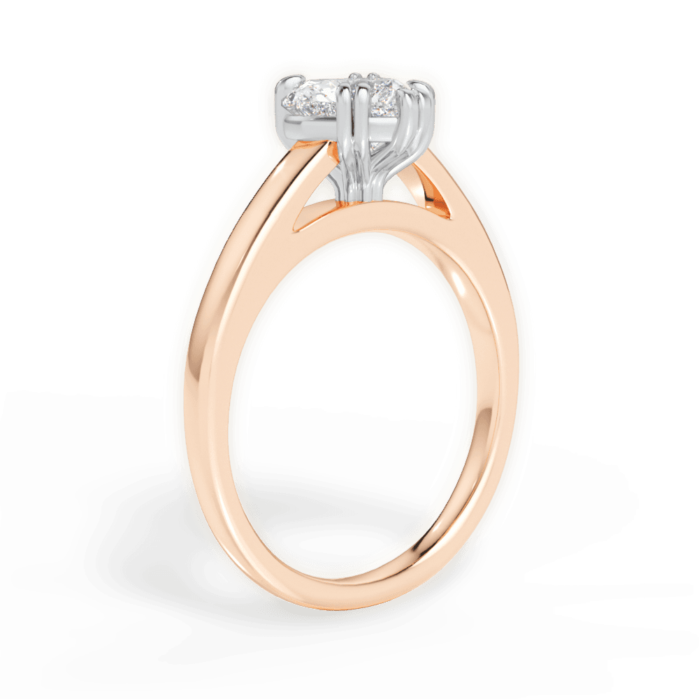 Anna Heart Cut Lab Grown Diamond 18Kt Rose Gold Engagement Ring - View 2